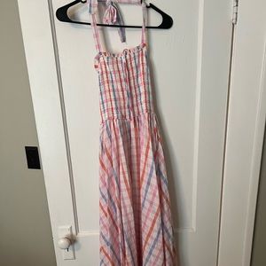 NWOT Plaid halter dress